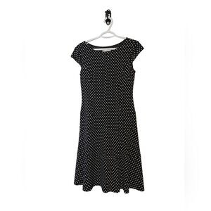 Joseph Ribkoff Polka Dot Fit & Flare Dress Size 6 Made‎ in Canada Retro Classic